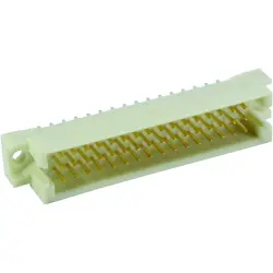 Male connector, type 2R, 48 pole, a-b-c, pitch 2.54 mm, solder pin, straight, gold-plated, 09281486519