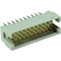 Male connector, type 3R, 30 pole, a-b-c, pitch 2.54 mm, press-in connection, straight, 09291306504