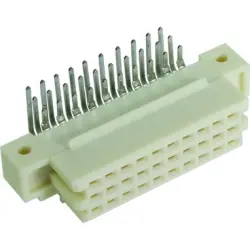 Female connector, type 3R, 30 pole, a-b-c, pitch 2.54 mm, solder pin, angled, 09294306801