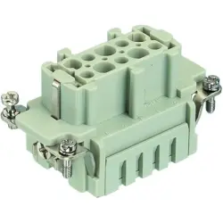 Socket contact insert, 10B, 10 pole, equipped, cage clamp terminal, with PE contact, 09330102716