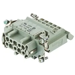 Socket contact insert, 10B, 10 pole, equipped, screw connection, with PE contact, 09330104726