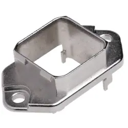 Surface mount housing, with seal, silver, panel mounting, for fiber optic connectors, 09350020303