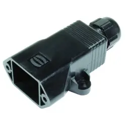 Coupler housing, black, for RJ45 connector, 09350020431