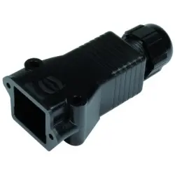 Coupler housing, black, cable assembly, for RJ45 connector, 09453450000