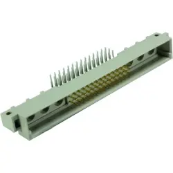 Male connector, type M, 42 pole, a-b-c, pitch 2.54 mm, solder pin, angled, gold-plated, 09031427901