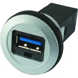 Feed through, USB socket type A 3.0 to USB socket type A 3.0, straight, 09454521902