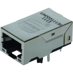 Socket, RJ45, 8 pole, solder connection, through hole, 09455511530