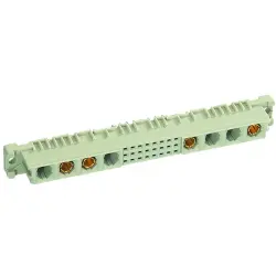 Female connector, type M, 24 pole, a-b-c, pitch 2.54 mm, solder pin, straight, 09032246864