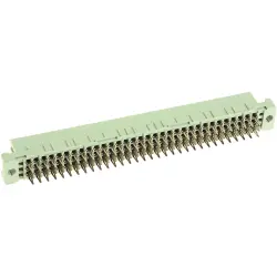 Female connector, type C, 32 pole, a-b-c, pitch 2.54 mm, press-in connection, straight, 09032322850