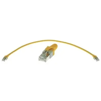System cable, RJ45 plug, straight to RJ45 plug, straight, Cat 5e, S/FTP, PUR, 3 m, yellow, 09474747013 - 1