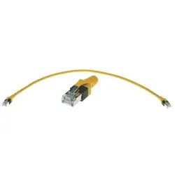 System cable, RJ45 plug, straight to RJ45 plug, straight, Cat 6A, S/FTP, PUR, 10 m, yellow, 09474747121