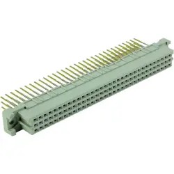 Female connector, type C, 96 pole, a-b-c, pitch 2.54 mm, press-in connection, straight, 09032962861