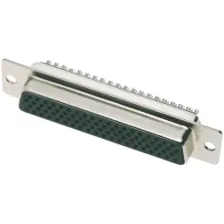 D-Sub socket, 26 pole, high density, equipped, straight, solder cup, 09562004704