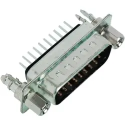 D-Sub plug, 26 pole, high density, equipped, straight, solder pin, 09562615713