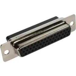 D-Sub socket, 44 pole, high density, unequipped, straight, crimp connection, 09563004701