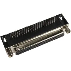 D-Sub socket, 62 pole, high density, equipped, straight, solder pin, 09564527613