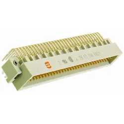 Male connector, type C, 64 pole, a-b-c, pitch 2.54 mm, solder pin, angled, 09033642921