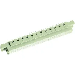 Female connector, type C, 96 pole, a-b-c, pitch 2.54 mm, solder pin, straight, gold-plated, 09037966824