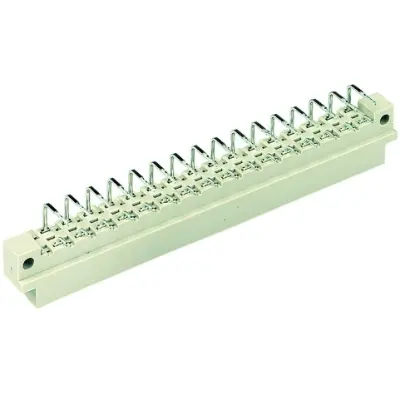Male connector, type D, 32 pole, a-c, pitch 5.08 mm, solder pin, angled, gold-plated, 09041326951 - 1