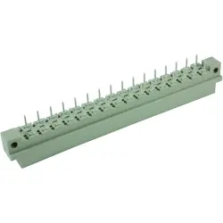Male connector, type D, 32 pole, a-c, pitch 5.08 mm, solder pin, straight, 09041326952