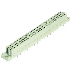 Female connector, type D, 32 pole, a-c, pitch 5.08 mm, solder pin, straight, gold-plated, 09042327832
