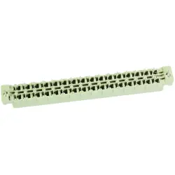 Female connector, type D, 32 pole, a-c, pitch 5.08 mm, solder pin, straight, gold-plated, 09043326831