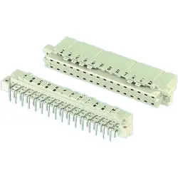 Female connector, type D, 32 pole, a-c, pitch 5.08 mm, solder pin, straight, gold-plated, 09047326831