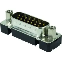 D-Sub plug, 25 pole, standard, equipped, straight, solder pin, 09663216703