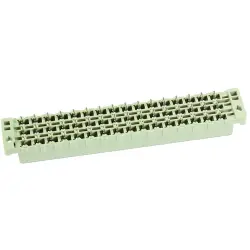Female connector, type E, 48 pole, a-c-e, pitch 5.08 mm, solder pin, straight, gold-plated, 09052482832