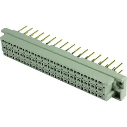 Female connector, type E, 48 pole, a-c-e, pitch 5.08 mm, press-in connection, straight, gold-plated, 09052482851