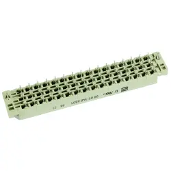 Female connector, type E, 48 pole, a-c-e, pitch 5.08 mm, solder pin, straight, gold-plated, 09053486831