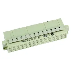 Female connector, type E, 48 pole, a-c-e, pitch 5.08 mm, crimp connection, straight, 09055483202