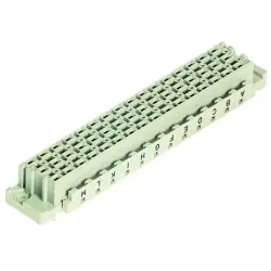 Female connector, type E, 48 pole, a-c-e, pitch 5.08 mm, solder pin, angled, gold-plated, 09057486831