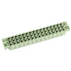 Female connector, type E, 48 pole, a-c-e, pitch 5.08 mm, solder pin, straight, gold-plated, 09058486831