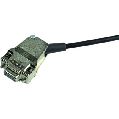 D-Sub connector housing, size: 1 (DE), angled 45°, cable Ø 3 to 9.5 mm, metal, silver, 09670090334 - 1