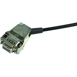 D-Sub connector housing, size: 1 (DE), angled 45°, cable Ø 3 to 9.5 mm, metal, silver, 09670090335