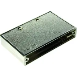 D-Sub connector housing, size: 1 (DE), straight 180°, cable Ø 5.75 to 9 mm, thermoplastic, shielded, gray, 09670090413