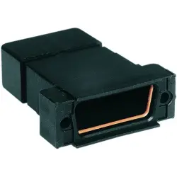 D-Sub connector housing, size: 1 (DE), straight 180°, cable Ø 6 to 8 mm, thermoplastic, black, 09670090436