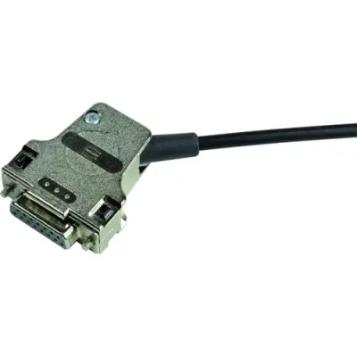 D-Sub connector housing, size: 2 (DA), angled 45°, cable Ø 3 to 12.5 mm, metal, silver, 09670150334 - 1
