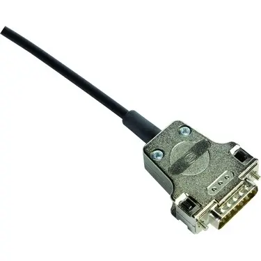 D-Sub connector housing, size: 2 (DA), straight 180°, cable Ø 3 to 12.5 mm, metal, silver, 09670150344 - 1