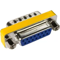 Connector, D-Sub plug, 15 pole to D-Sub socket, 15 pole, straight, 09670150605