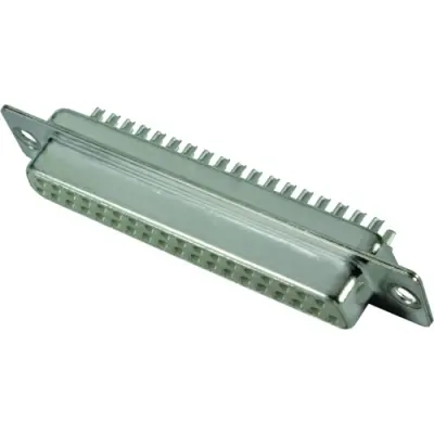 D-Sub socket, 25 pole, standard, equipped, straight, solder cup, 09670254704 - 1