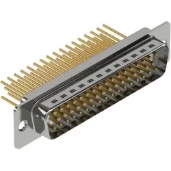 D-Sub plug, 50 pole, standard, equipped, straight, wire-wrap, 09670505607