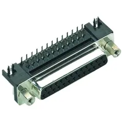 D-Sub socket, 9 pole, standard, equipped, angled, solder pin, 09681535612