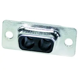 D-Sub socket, 2 pole, 2W2, straight, 09691000522