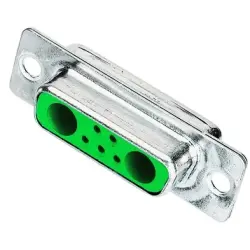 D-Sub socket, 21 pole, 21W4, equipped, straight, solder cup, 09694017214
