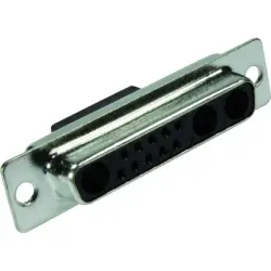 D-Sub socket, 25 pole, 25W3, unequipped, crimp connection, 09694020253