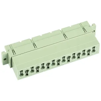 Female connector, type H15, 15 pole, z-d, pitch 10.16 mm, screw/spring connection, straight, silver-plated, 09060152813 - 1