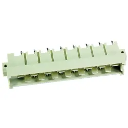 Male connector, type H15, 15 pole, z-d, pitch 5.08 mm, solder pin, straight, silver-plated, 09060152913