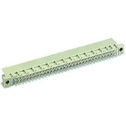 Male connector, type Q, 64 pole, a-b, pitch 2.54 mm, solder pin, straight, gold-plated, 09721646903